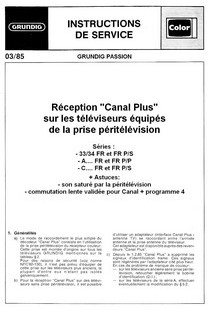 Modifications Canal plus