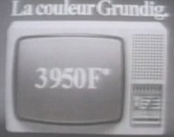 Pub Grundig France 1975 TV couleur a 3950F