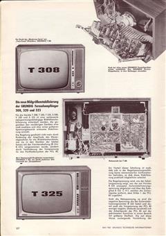 TV Zauberspiegel T308 et T325 + chassis a 11 tubes