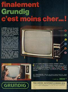 Pub française tv couleur t1100 1970