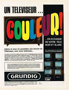 Concours Grundig France Echange TV noir et blanc contre couleur