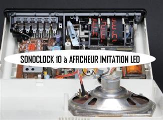 Rouleaux défilants chiffres rouges imitation LED Sonoclock 10.