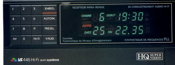 Magnetoscope VHS VS 445 HIFI EURO et TVR